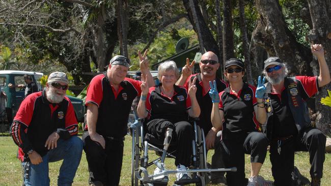 Terry Pepi, Roger Martin, Chloe Callander, Warren Smith, Helen Pepi and Noel Ringuet at a fundraising event for CQRescue held at The Leap Hotel Photo Tony Martin