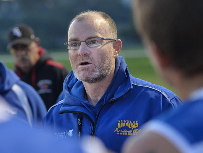 Sunbury Kangaroos coach Anthony Leydin. Picture: Rob Leeson