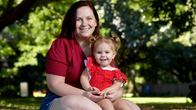 Caitlyn Anchen with her daughter Isla, 2, who was voted Townsville's cutest toddler of 2025.