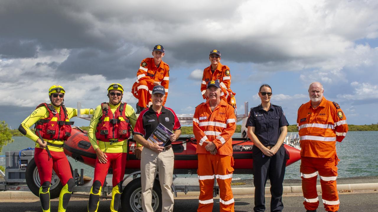 Mackay Mayor Greg Williamson was at the river for a boat ride with the SES and QFES teams. Picture: Contributed