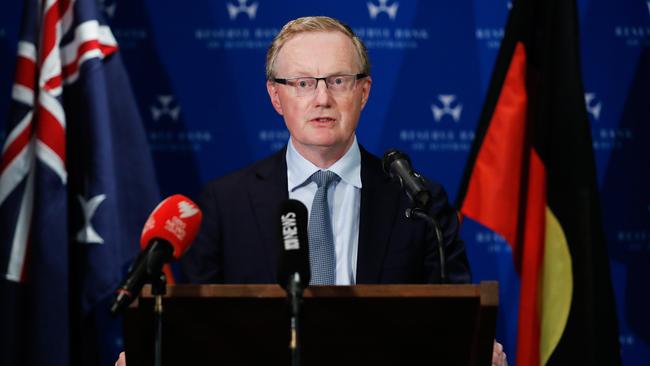 RBA governor Philip Lowe. The RBA is widely expected to leave all aspects of its interest rate and bond-buying targets unchanged from their current extremely stimulatory levels after it meets on Tuesday. Picture: Getty Images