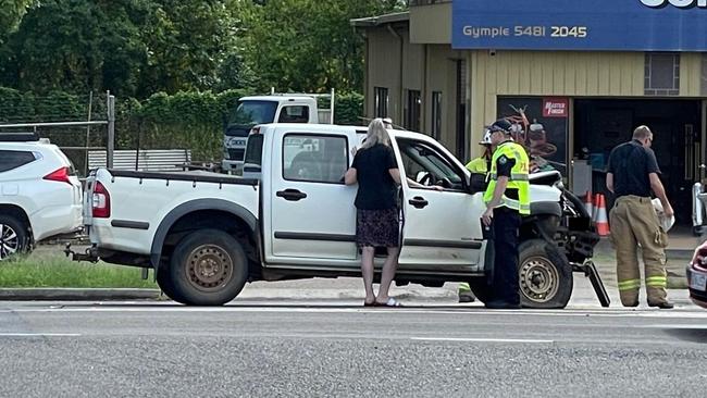 Emergency crews rushed to the intersection of Brisbane Rd and Graham St, near One Mile State School, shortly before 8.30am Thursday following reports the vehicles had collided.