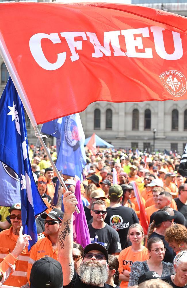 The appointment of an administrator to all branches of the construction and general division of the CFMEU has been opposed by members. Picture: NewsWire/ John Gass