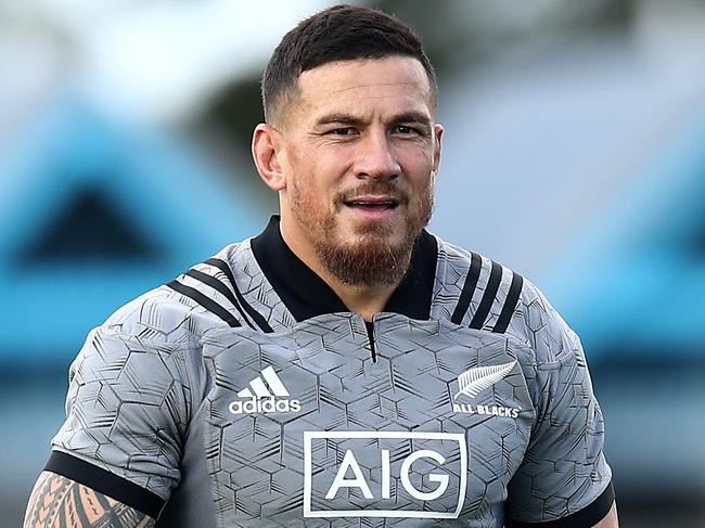 AUCKLAND, NEW ZEALAND - AUGUST 13: Sonny Bill Williams of the All Blacks during a New Zealand All Blacks training session at Trusts Stadium on August 13, 2019 in Auckland, New Zealand. (Photo by Phil Walter/Getty Images)