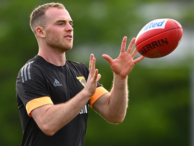 Brownlow medallist Tom Mitchell is no certainty to play in the Hawks’ season opener. Picture: Getty Images