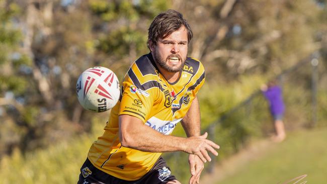 Sunshine Coast Falcons player Louis Geraghty in action. Picture: Nicola Anne Photography.