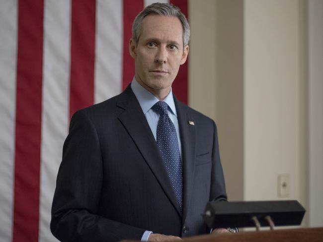 Joyce is no Michael Gill, who plays US President Garrett Walker in House Of Cards. Picture: Netflix