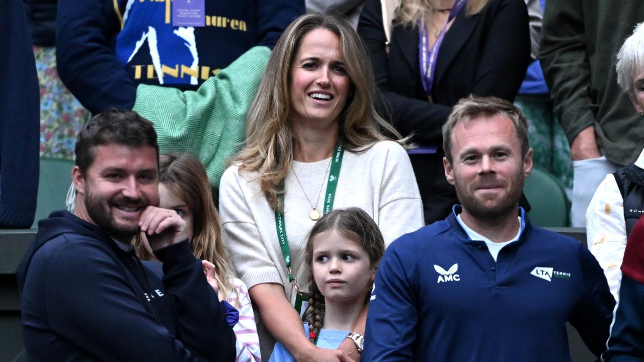 Kim Murray looks on from the Royal Box during the farewell presentation for Andy Murra. Photo by Mike Hewitt/Getty Images.