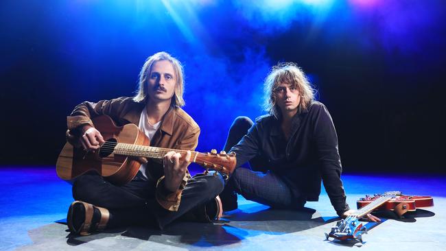 Lime Cordiale, aka brothers Oli and Louis Leimbach at the Enmore Theatre in Sydney. John Feder/The Australian