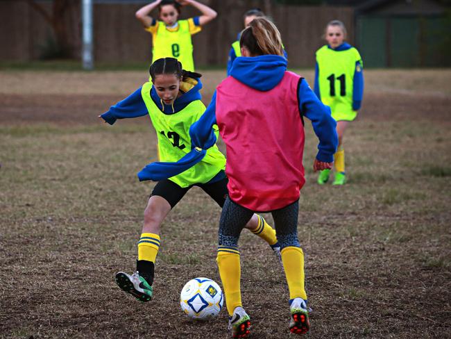 The Vikings in Belrose are fighting against sexism in girls soccer. Pic: Adam Yip/ Manly Daily