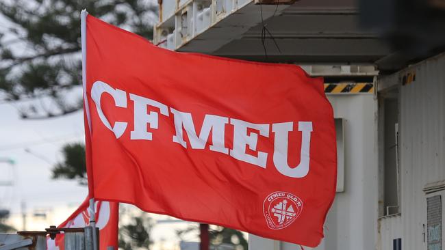 The CFMEU and two if its officials have been fined $221,000. Picture Glenn Hampson