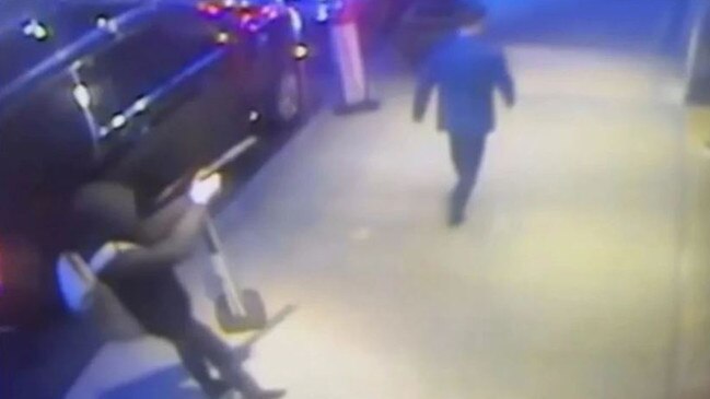 Chilling video shows a gunman shooting at United Healthcare CEO Brian Thompson in Manhattan. Picture: Supplied