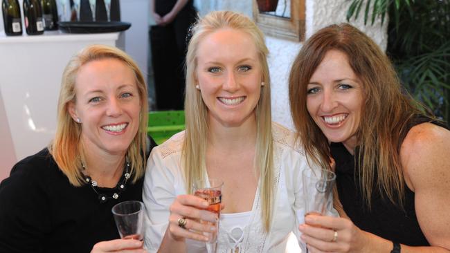 Cleo's Bachelor of the Year lunch at Breakfast Creek Hotel: Raechelle Finch, Emily Glegg, and Tori Hadley.