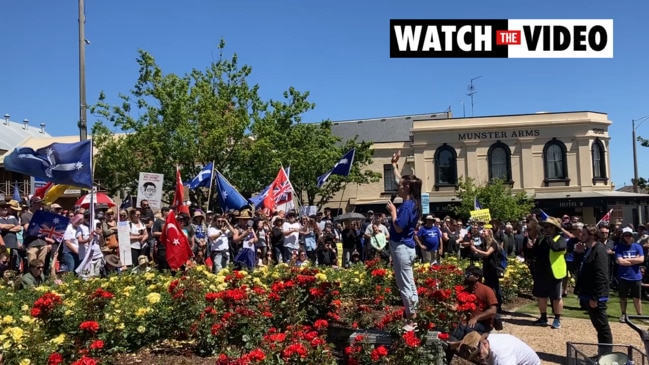 Protesters march in Ballarat