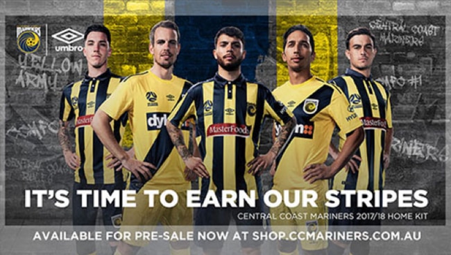 Central Coast Mariners kits 2017-18 A-League season: home and away