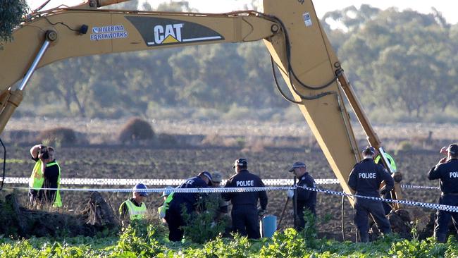 Police searched a farm in Maude Road, Hay, for the remains of Donald Mackay in 2013. They didn’t find his body.