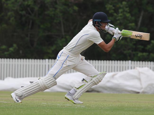 Gold Coast’s Hugo Burdon en route to a maiden first grade ton against Valleys on Sunday. Picture: Mike Batterham