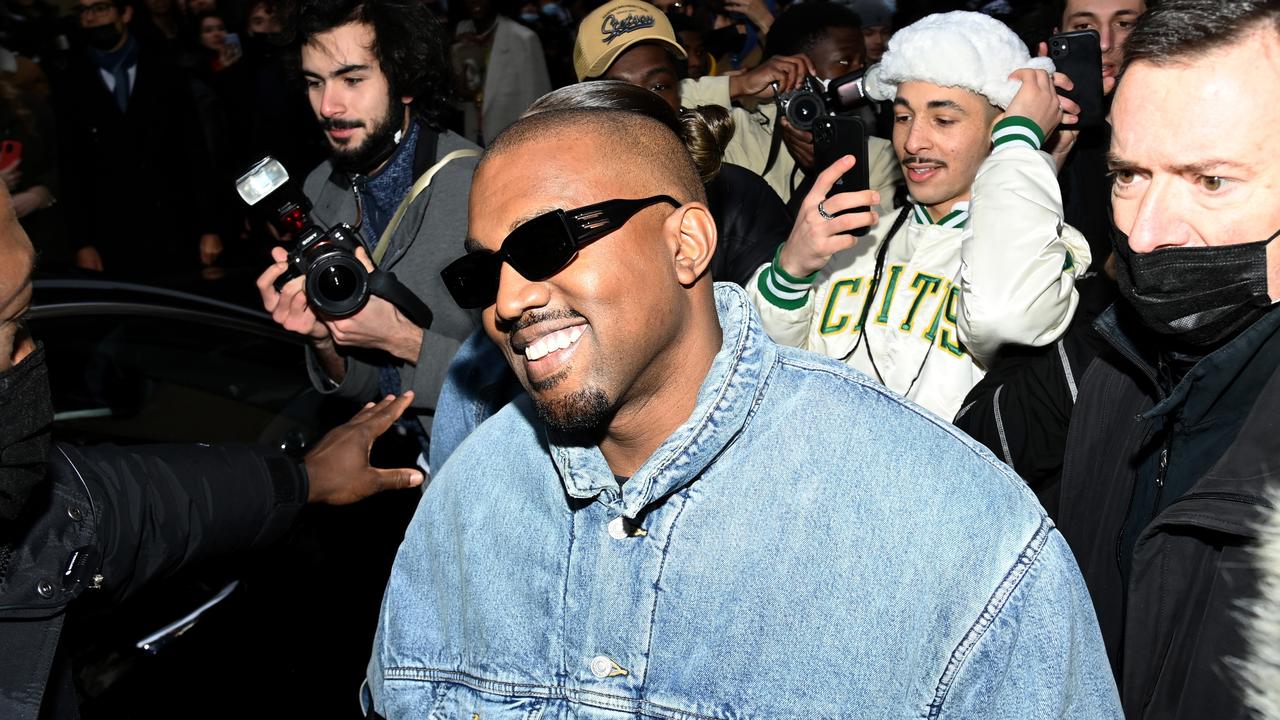 Kanye West at Paris Fashion Week on January 23, 2022 in Paris, France. (Photo by Pascal Le Segretain/Getty Images)