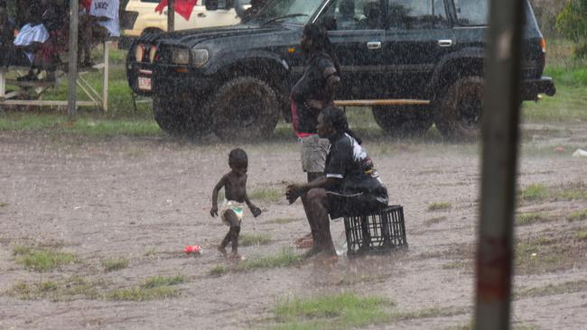 Images from the Round 9 NTFL MPL/WPL clash between the Tiwi Bombers and Palmerston Magpies at Bathurst Island, 30 November 2024. Picture: Darcy Jennings