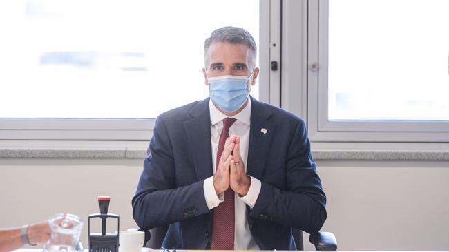 Premier Peter Malinauskas chairing the first cabinet meeting of the new Labor Government. Picture: NCA NewsWire / Brenton Edwards