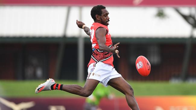 St Mary's won against the Tiwi Bombers in Round 3 of the NTFL Men's Premier League. Picture: Felicity Elliott/AFLNT Media