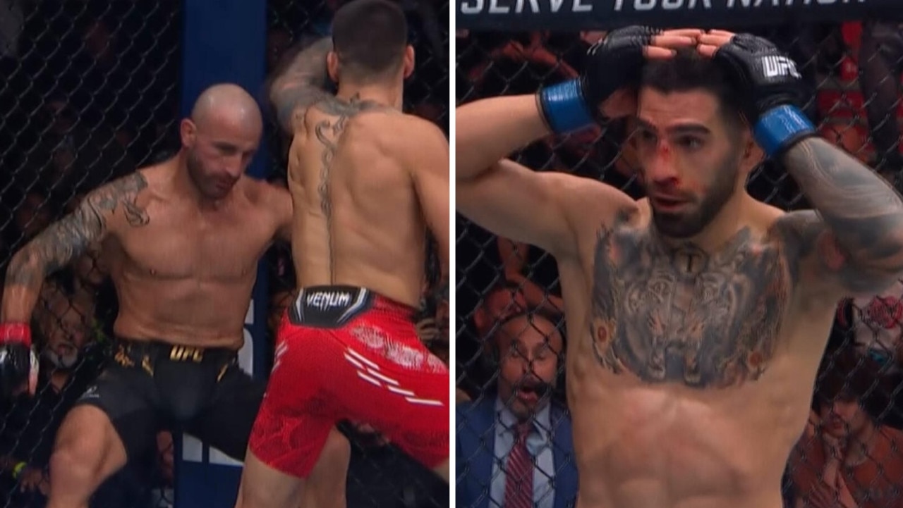 Alexander Volkanovski was knocked out by Ilia Topuria.