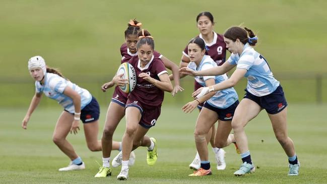 Action from the final day of the 2024 Australian Schools Rugby Championships. Picture: Rachel Wright/Anthony Edgar.