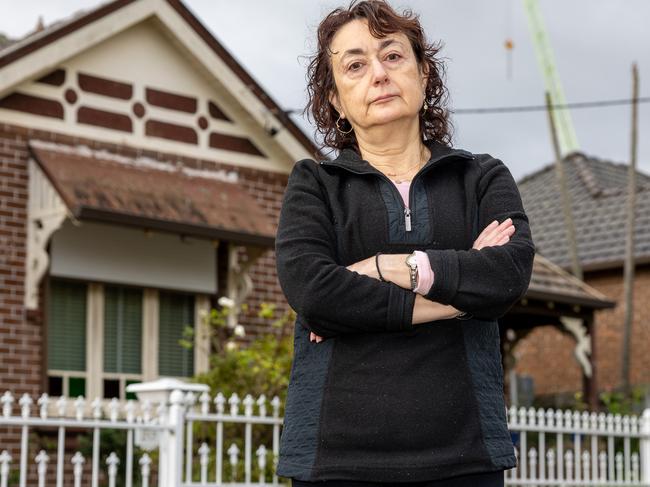Marina Strougaris in not happy with the proposal to redevelop the Lion St park that will impact her house. Picture Thomas Lisson