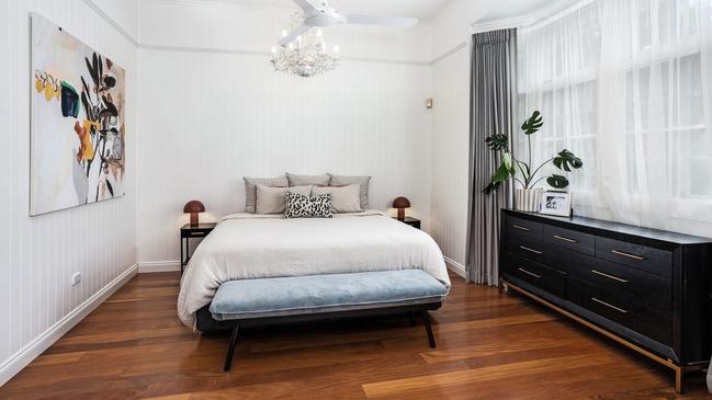 The property also boasts five bedrooms, three bathrooms, an office, study and polished timber floors. Picture: Contributed