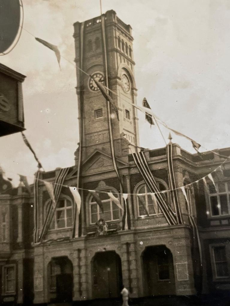 Valerie Inwood snapped these photos of decorations across Toowoomba in 1954, as the region prepared for a visit from Queen Elizabeth II and Prince Philip.