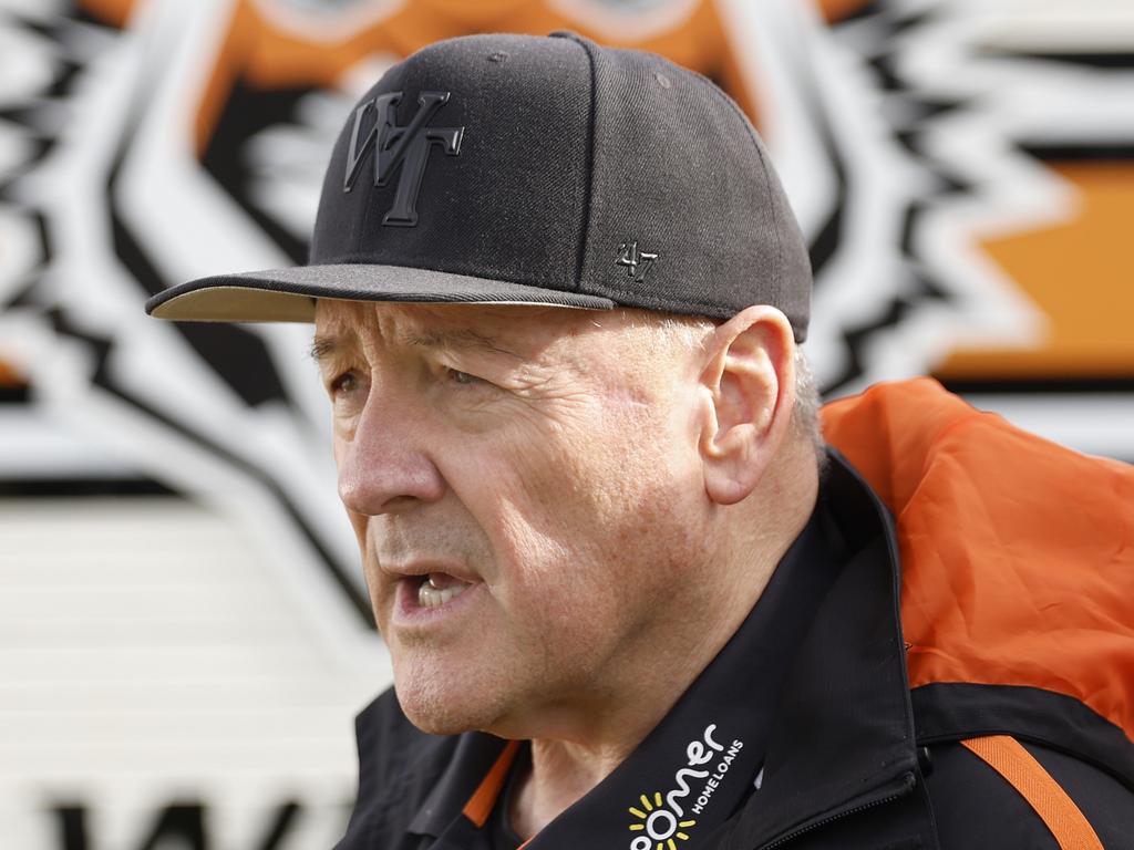 Wests Tigers head coach, Tim Sheens has vowed his team will play attacking football. Picture: Mark Evans/Getty Images