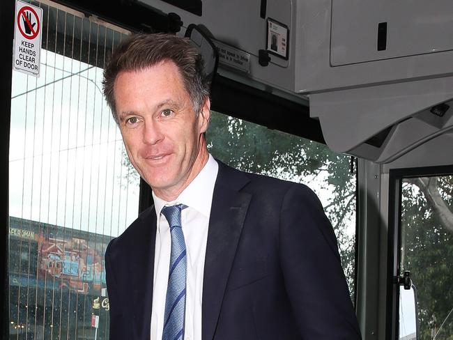 SYDNEY, AUSTRALIA -  Newswire Photos MARCH 13 2023 - NSW Labor Leader Chris Minns is seen getting off the Labor Bus on the main shopping street of Riverwood in Sydney, ahead of walking the street to meet local business owners and residents. Picture: NCA Newswire / Gaye Gerard.