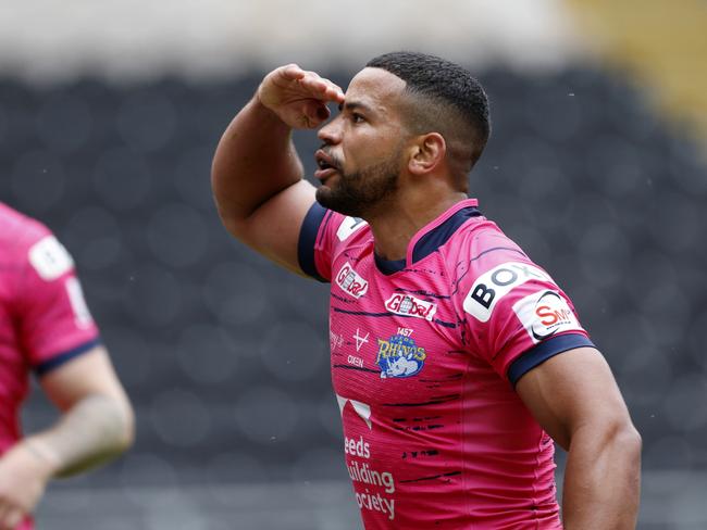 Kruise Leeming playing for the Leeds Rhinos in 2022. Picture: PA Images via Getty Images