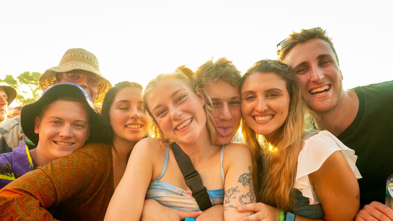 Front row punters waiting for Missy Higgings at BASSINTHEGRASS 2021. Picture: Che Chorley