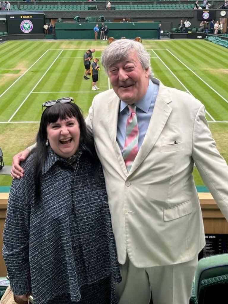 Dunham, seen here with Stephen Fry, mostly works behind the scenes nowadays.