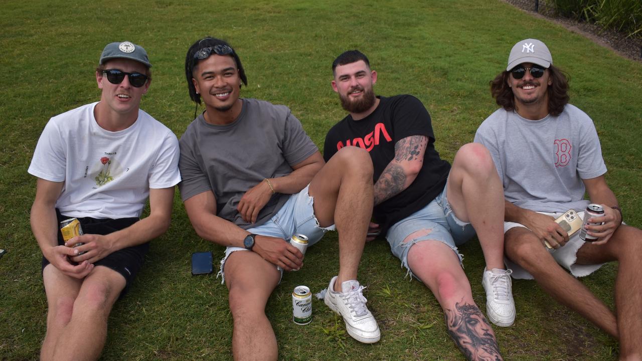 Jett McCarthy, Sin La Praik, Josh Hutchings, Kavana McPherson at the Sunshine Coast Rugby League Finals 2022.