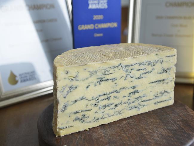 Berrys Creek won the 2020 Dairy Award grand champion with its Oak Blue Cheese. Picture: Dannika Bonser