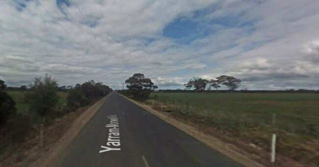 What appeared like a motorbike crash on Yarram-Morwell Rd in Yarram may be something more, with police saying a man’s body had injuries “inconsistent” with a crash. Picture: Google Maps