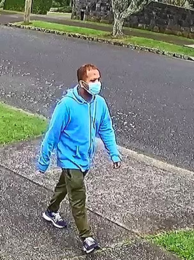 A balding man with a distinctive mark on his head was identified as a ‘person of interest’. Picture: North Shore, Rodney & West Auckland Police