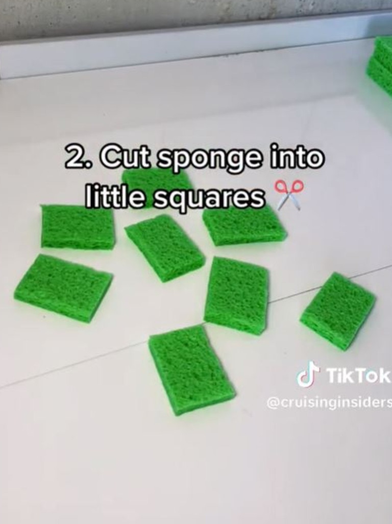 Cut them up into squares. Picture: TikTok/cruisinginsiders