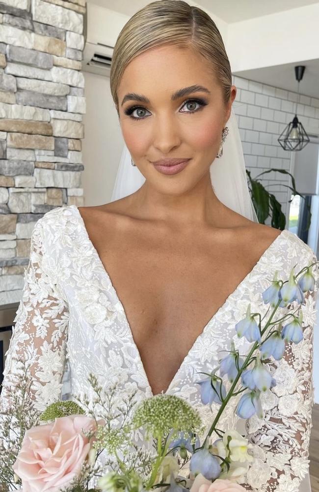 Olivia Rogers prepares for her wedding. Picture: Instagram