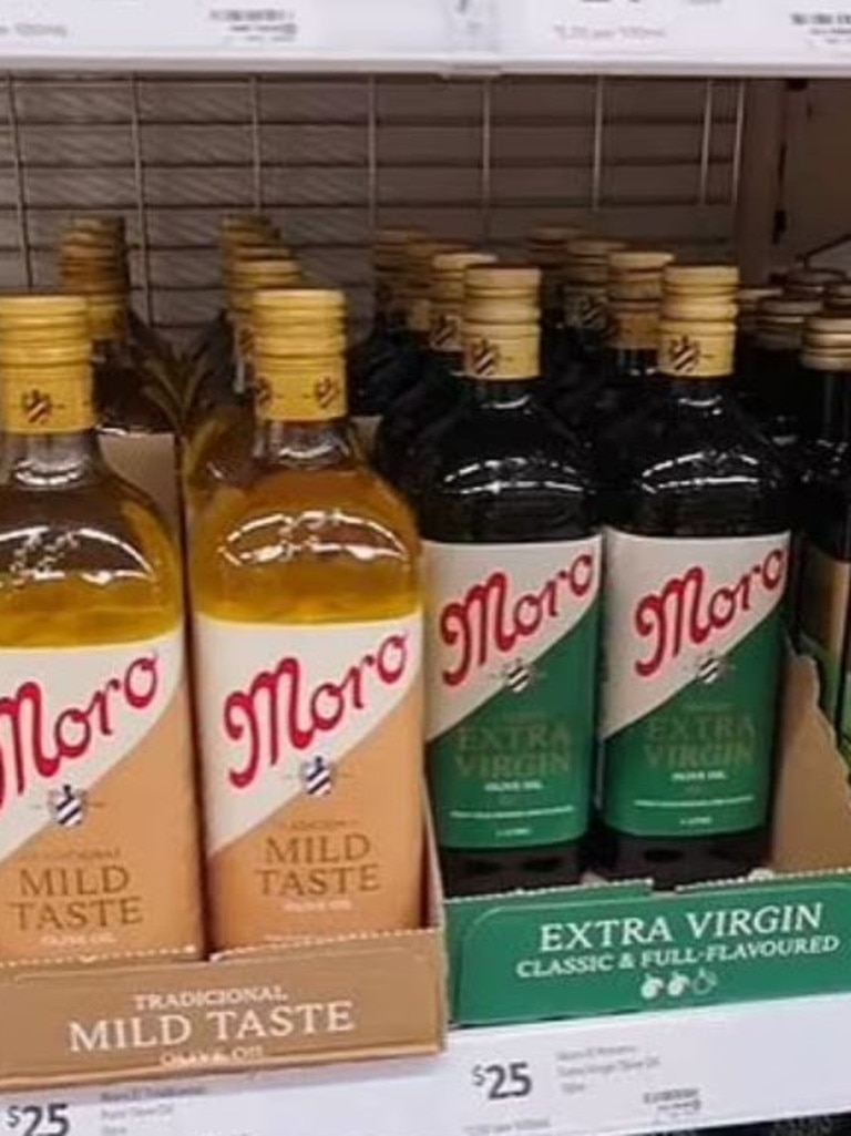 Shoppers have taken to social media to malign the high olive oil prices. Picture: TikTok