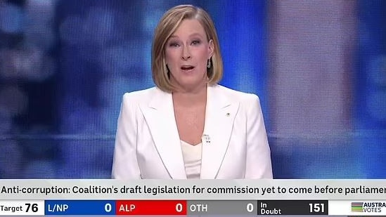 Leigh Sales has revealed the truth behind one decision she made on election night, after social media users speculated she was trying to send a hidden message. Picture: ABC