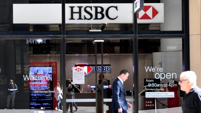 There is talk HSBC may wish retreat from the Australian retail banking market. Picture: Jeremy Piper