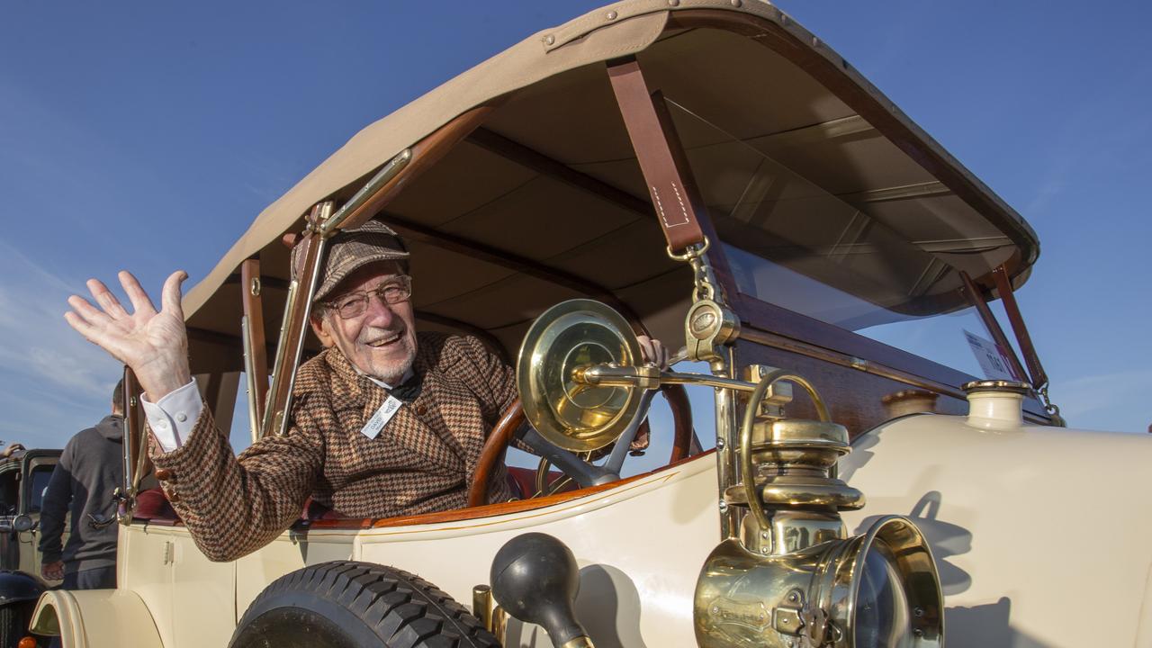 David Martin in his 1913 Darracq 16HP.Tourer. Picture: Brett Hartwig