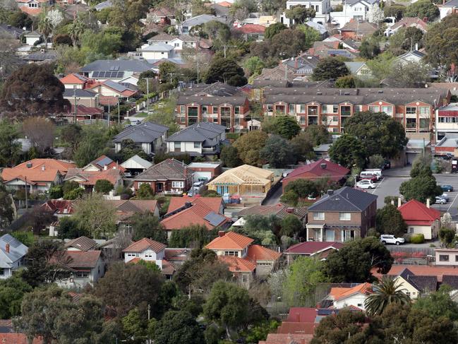 MELBOURNE, AUSTRALIA - NewsWire Photos, SEPTEMBER 21, 2023. Victorian Premier, Daniel Andrews, holds a press conference in Box Hill where he talked on fast tracking homes and housing developments.Generic view of houses in Box Hill.  Picture: NCA NewsWire / David Crosling