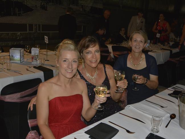 (From left) Tammy, Silvia and Jacqui at the Apple and Grape Gala Ball on Friday, March 1, 2024. Photo: Jessica Klein