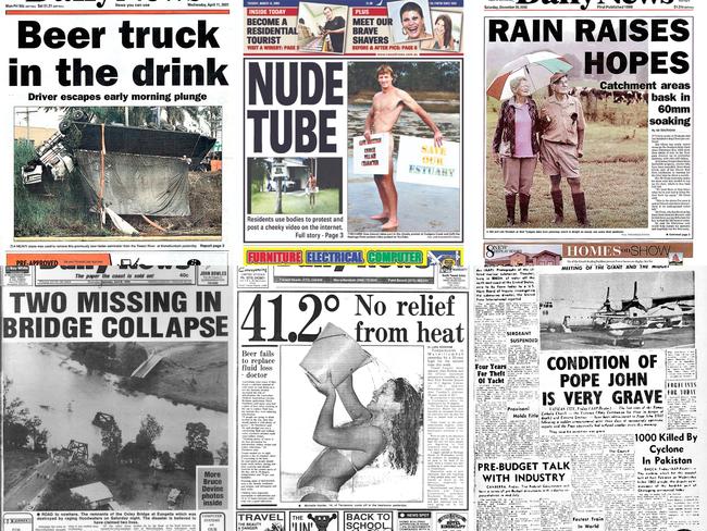 A collage of Tweed Daily News fronts for the wrap