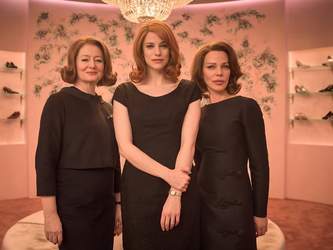 Miranda Otto, Jessica DeGuow and Debi Mazar in the ABC drama Ladies in Black.