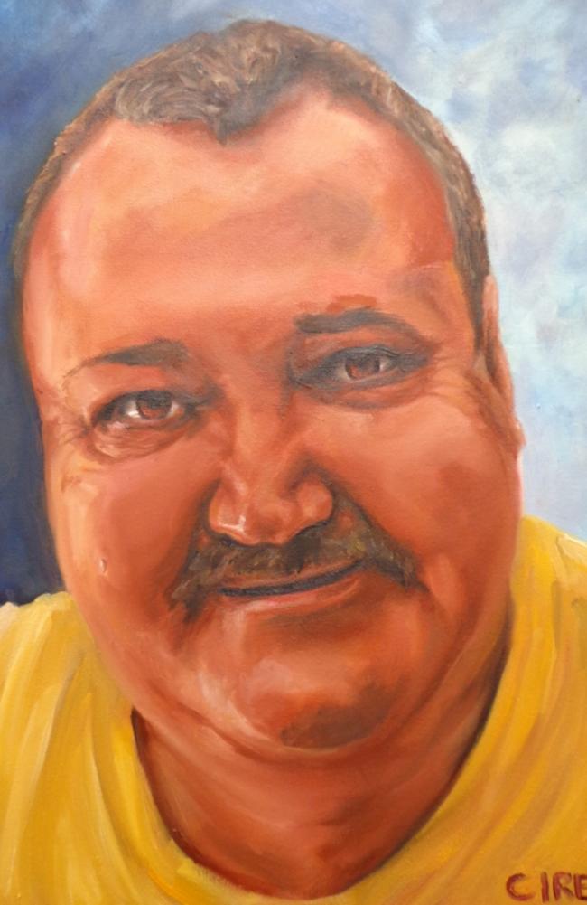 This portrait of Darryl Borhman will be entered in the 2016 Archibald Prize.